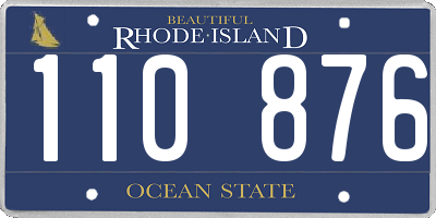 RI license plate 110876