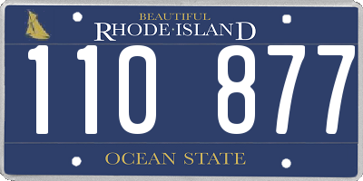 RI license plate 110877