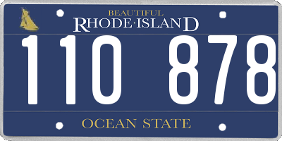 RI license plate 110878