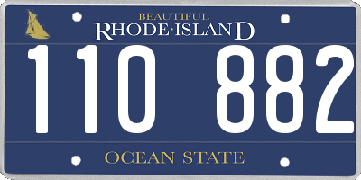 RI license plate 110882