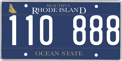 RI license plate 110888
