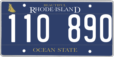 RI license plate 110890