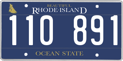 RI license plate 110891