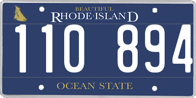 RI license plate 110894