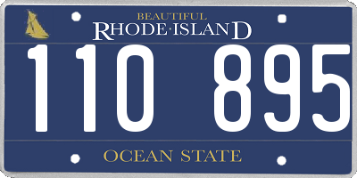 RI license plate 110895