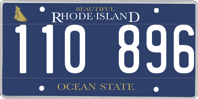 RI license plate 110896