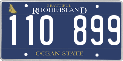 RI license plate 110899