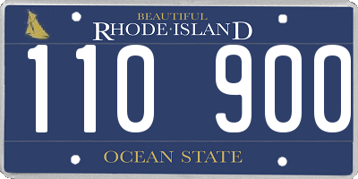 RI license plate 110900