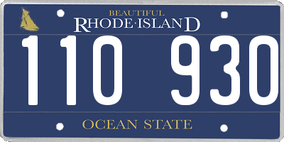 RI license plate 110930