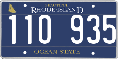 RI license plate 110935