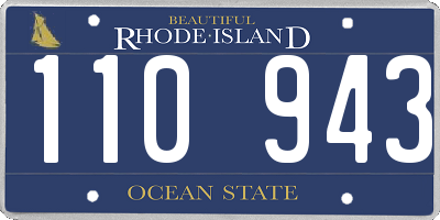 RI license plate 110943