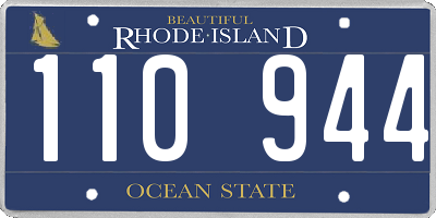 RI license plate 110944