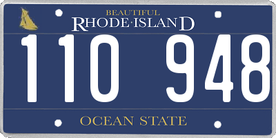 RI license plate 110948