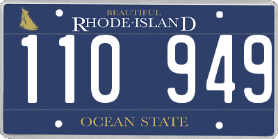 RI license plate 110949