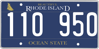 RI license plate 110950