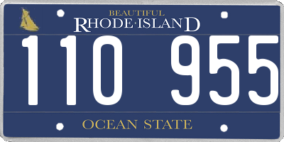 RI license plate 110955