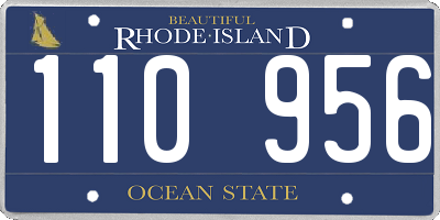 RI license plate 110956