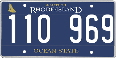 RI license plate 110969