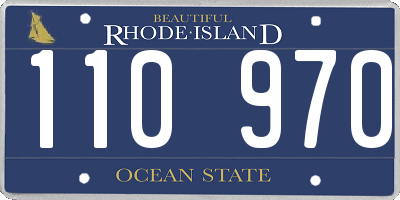 RI license plate 110970
