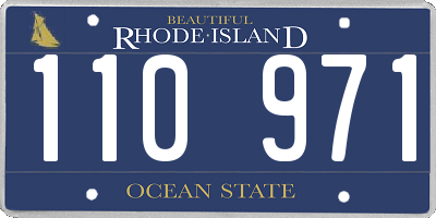 RI license plate 110971