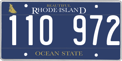 RI license plate 110972