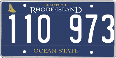 RI license plate 110973