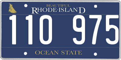 RI license plate 110975