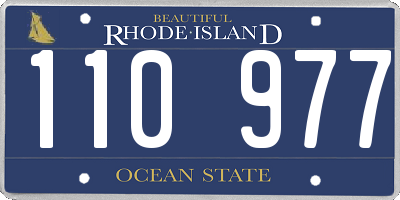 RI license plate 110977