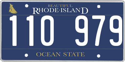 RI license plate 110979