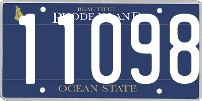 RI license plate 11098