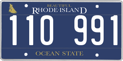 RI license plate 110991