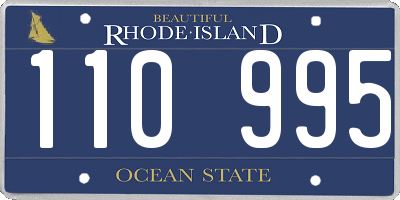 RI license plate 110995