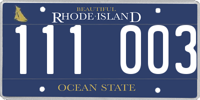 RI license plate 111003