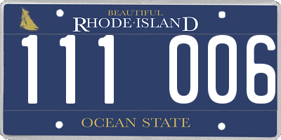 RI license plate 111006