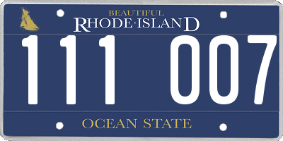 RI license plate 111007