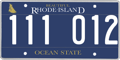 RI license plate 111012
