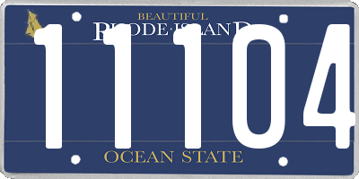RI license plate 11104