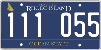 RI license plate 111055