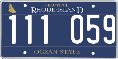 RI license plate 111059