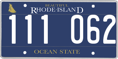 RI license plate 111062