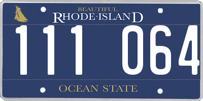 RI license plate 111064