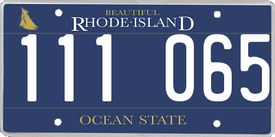 RI license plate 111065