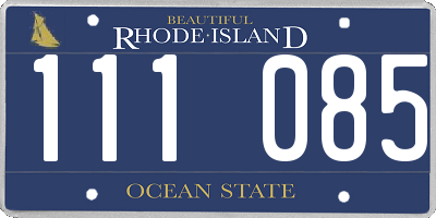 RI license plate 111085