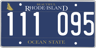 RI license plate 111095