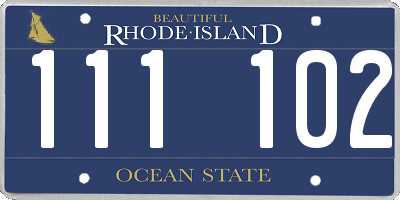RI license plate 111102