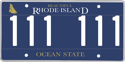 RI license plate 111111