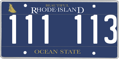 RI license plate 111113