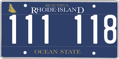 RI license plate 111118
