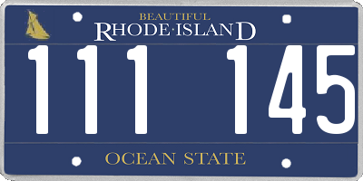 RI license plate 111145