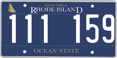 RI license plate 111159